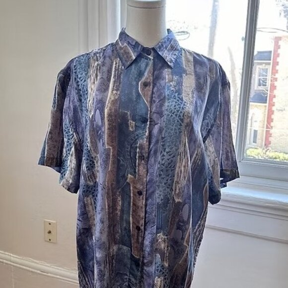 The Leaside Abstract Print Shirt - Picture 1 of 3